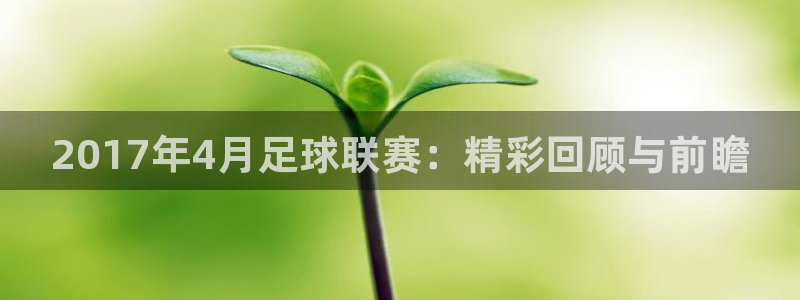 2017年4月足球联赛：精彩回顾与前瞻